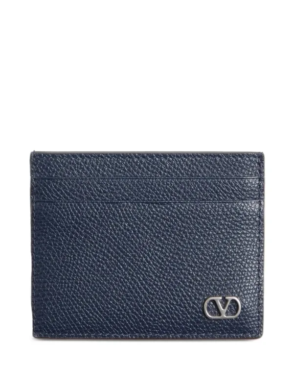 Vlogo Signature Garnet Calfskin Card Holder made by Valentino Garavani