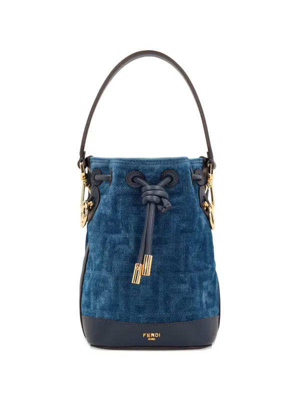 Mon Tresor Floacked Ff Denim Mini-Bag made by Fendi