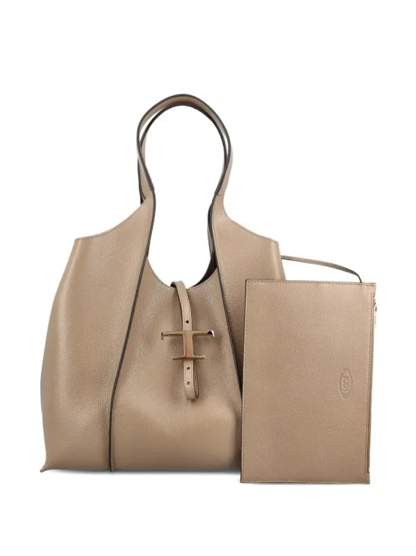 T Timeless Medium Leather Shopping Bag made by Tod's
