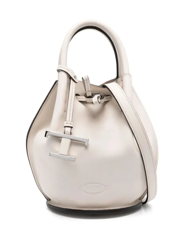 Logo-Charm Leather Mini Bucket Bag made by Tod's