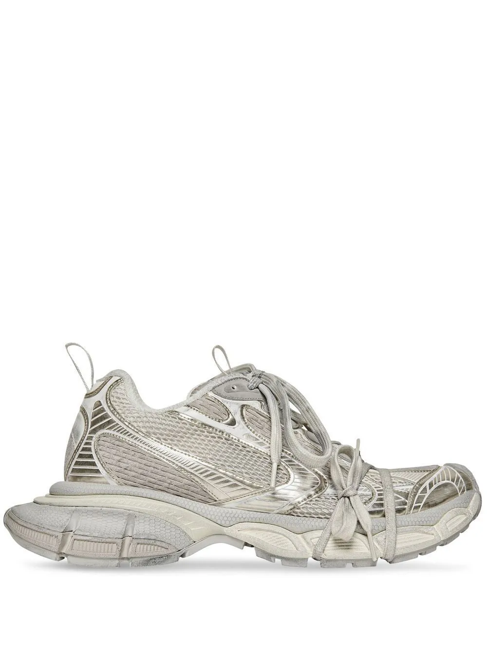 Worn-Out Effect Mesh 3xl Sneakers sold by Wanan Luxury