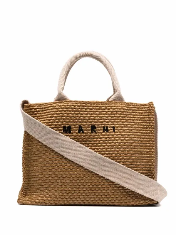 Raffia-Effect Small Tote Bag made by Marni