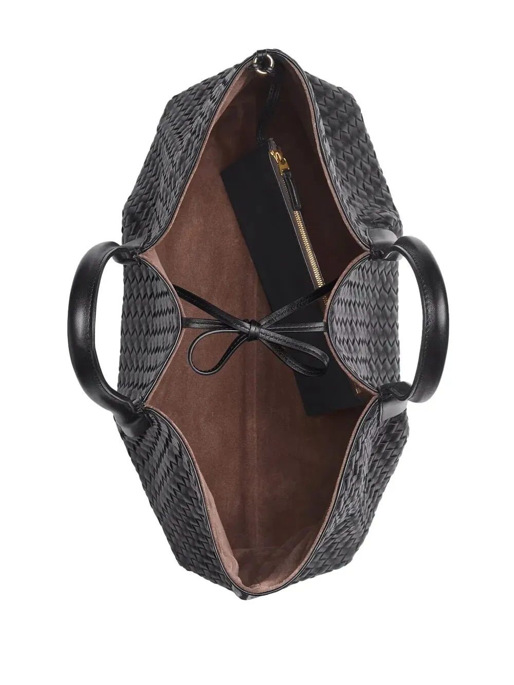 Pinacoteca Medium Reversible Tote Bag In Intrecciato Silky Leather sold by Wanan Luxury product image thumbnail 3