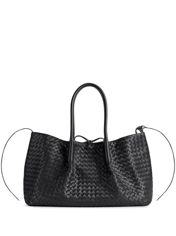 Pinacoteca Medium Reversible Tote Bag In Intrecciato Silky Leather made by Bottega Veneta