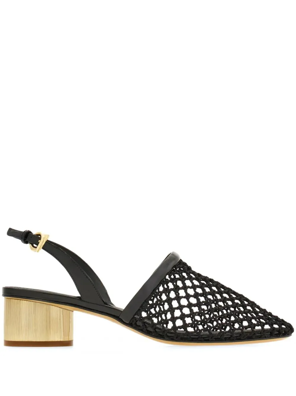 Kay 40 Mesh And Leather Slingback sold by Wanan Luxury
