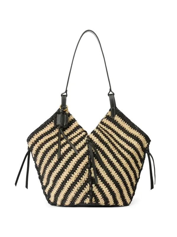 Tampa Two-Tone Raffia Shoulder Bag made by Isabel Marant