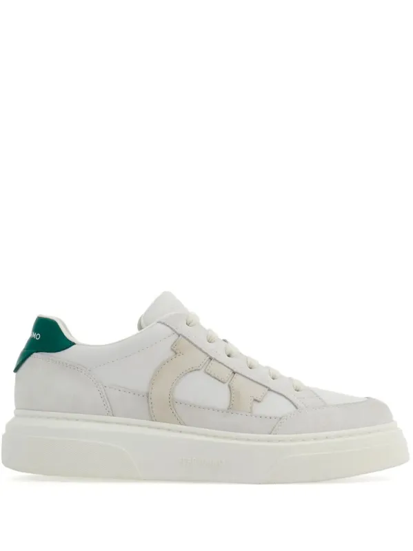 Cassina Leather Sneakers With Gancini Patch made by Salvatore Ferragamo