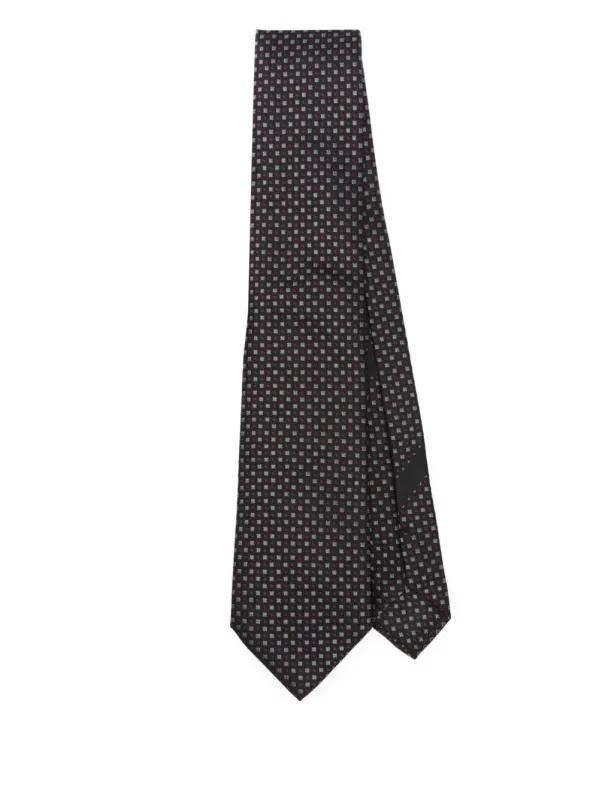 Geometric-Pattern Silk Tie made by Dolce & Gabanna