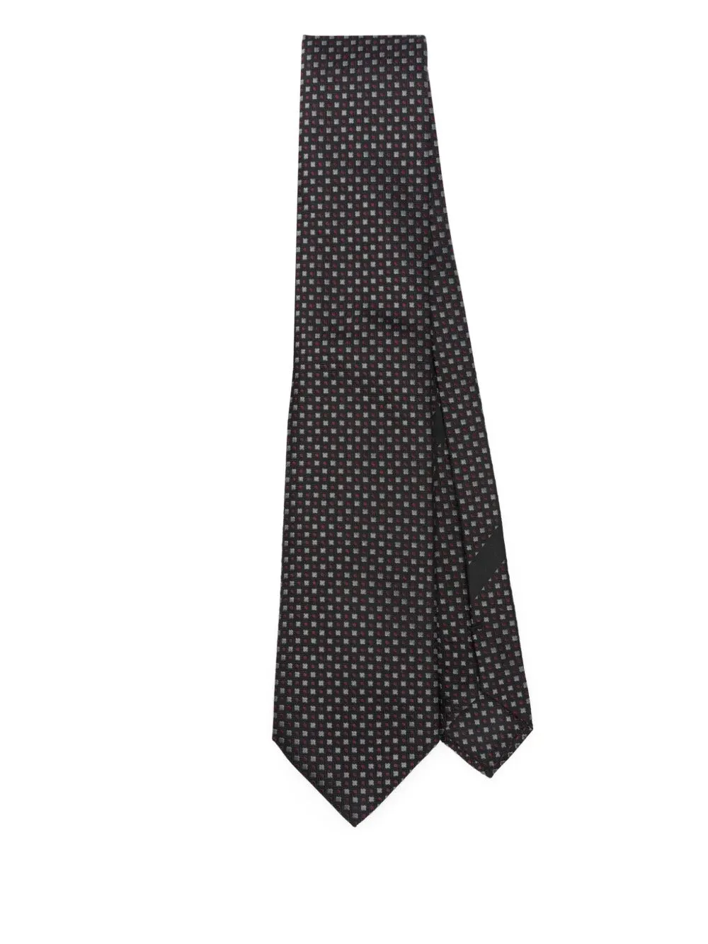 Geometric-Pattern Silk Tie sold by Wanan Luxury