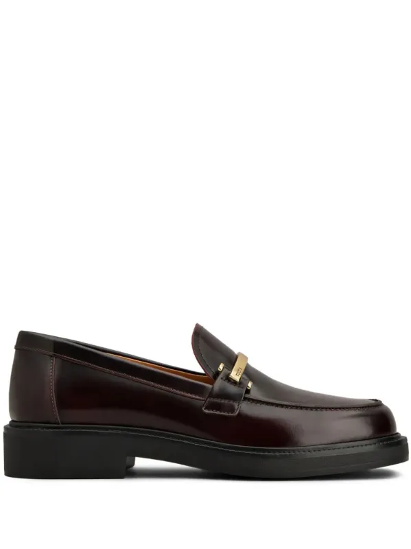 Leather Loafers With Metal Bar made by Tod's