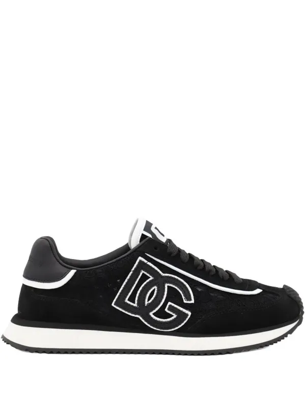 Dg Cushion Lace-Detailed Suede Sneakers made by Dolce & Gabanna
