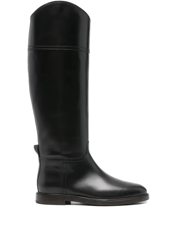 Leather High Riding Boots made by Brunello Cucinelli