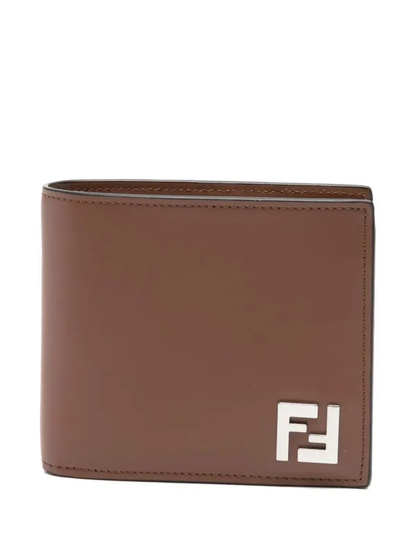 Leather And Ff Canvas Compact Bi-Fold Wallet made by Fendi