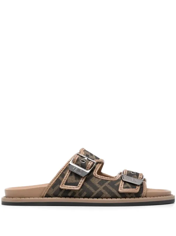 Fendi Feel Ff Jacquard Fabric Sandals made by Fendi