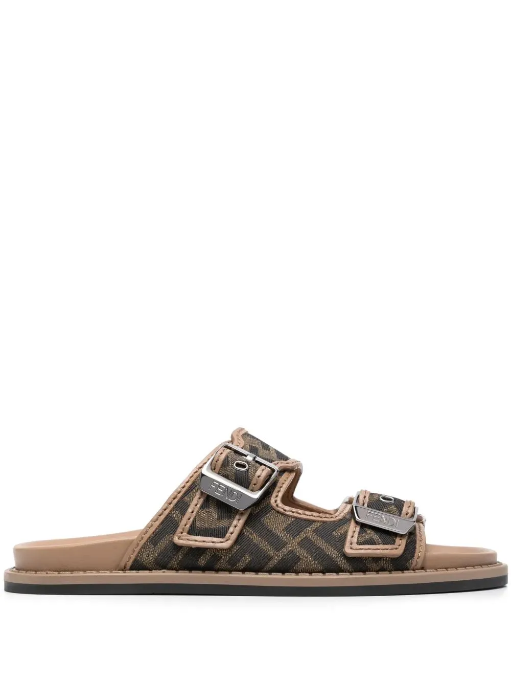 Fendi Feel Ff Jacquard Fabric Sandals sold by Wanan Luxury
