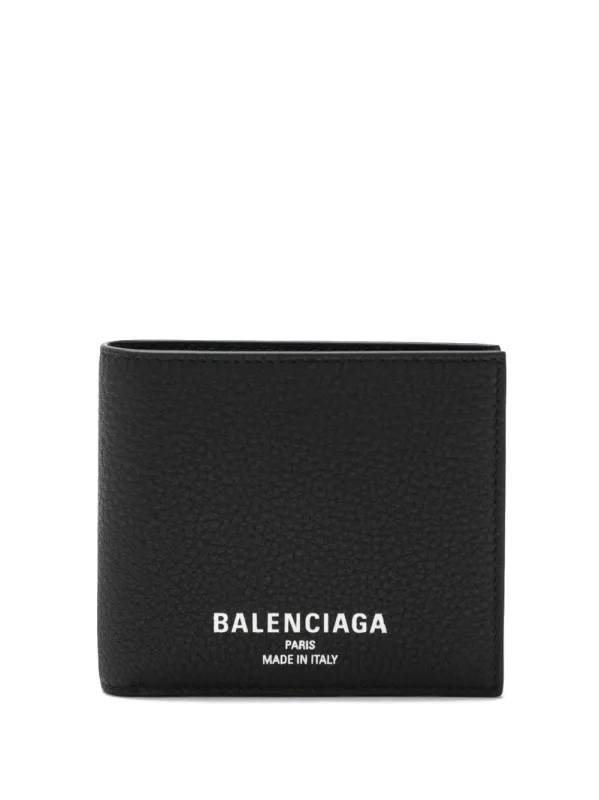 Hammered Leather Bi-Fold Wallet made by Balenciaga
