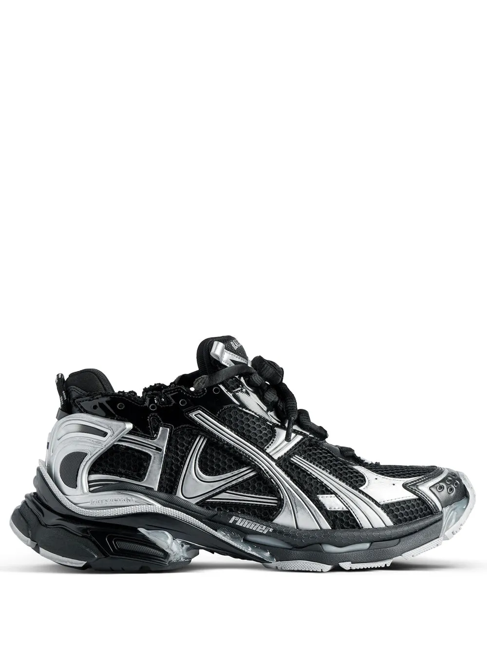 Runner Sneaker In Black/Silver sold by Wanan Luxury