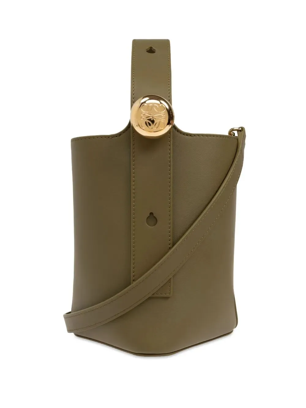 Smooth Leather Mini Pebble Bucket Bag sold by Wanan Luxury