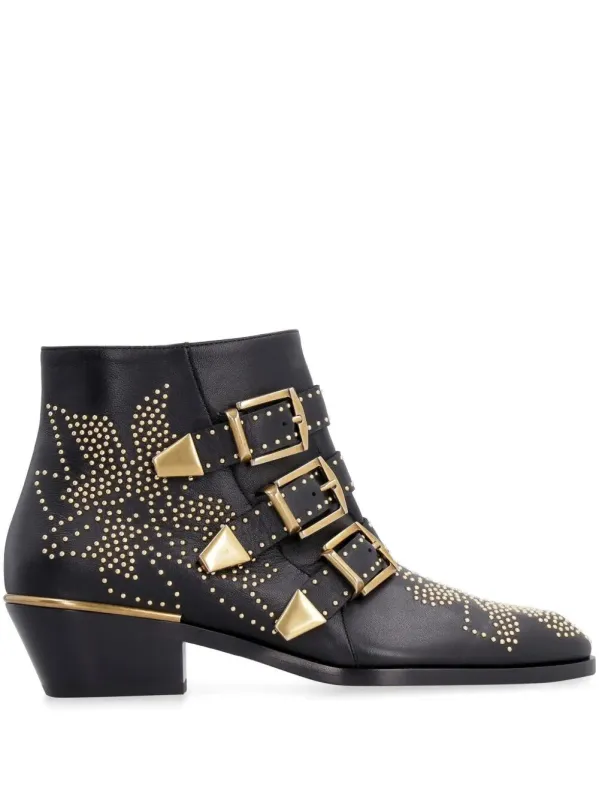 Susanna Nappa Leather Ankle Boot made by Chloe