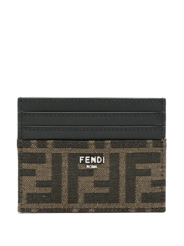 Ff Jacquard Fabric Card Holder made by Fendi