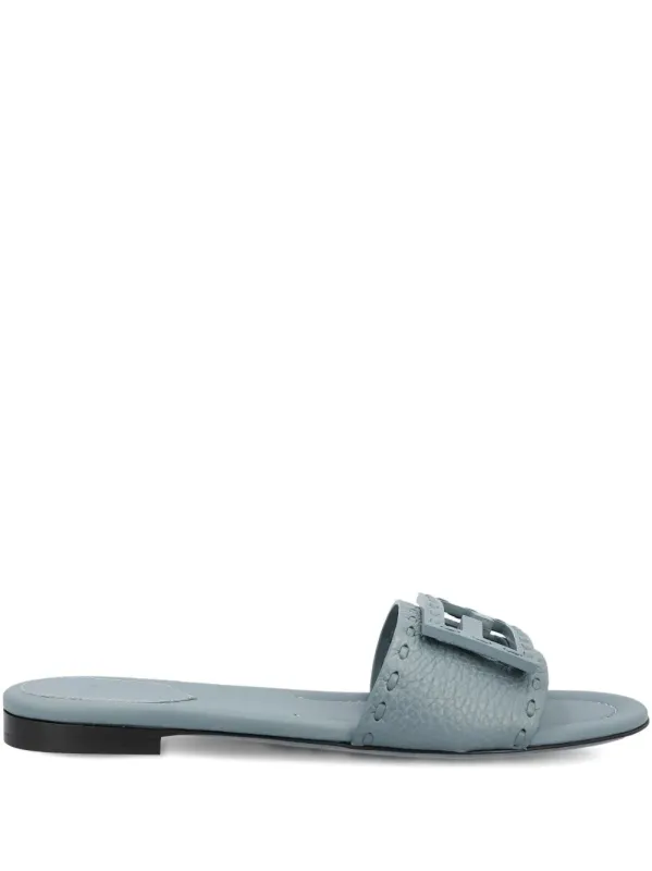 Baguette Wide-Band Leather Slides made by Fendi