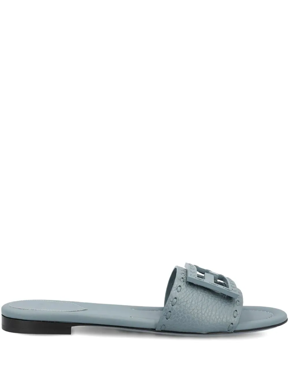 Baguette Wide-Band Leather Slides sold by Wanan Luxury
