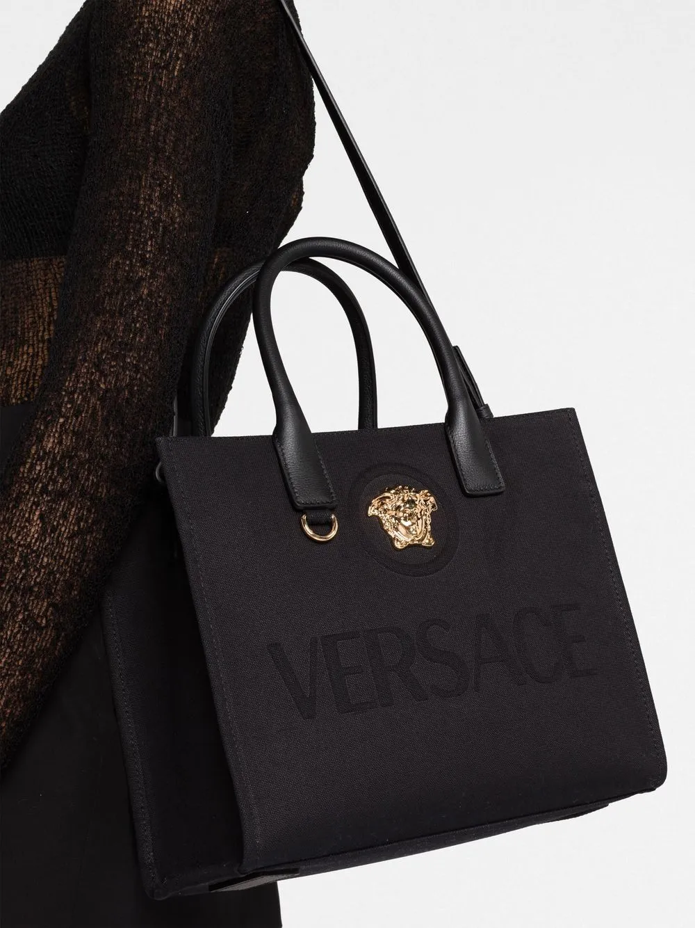 La Medusa Canvas Small Tote Bag sold by Wanan Luxury product image thumbnail 2