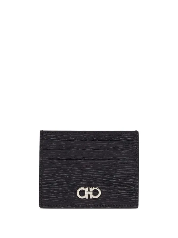 Two-Tone Gancini Card Holder made by Salvatore Ferragamo
