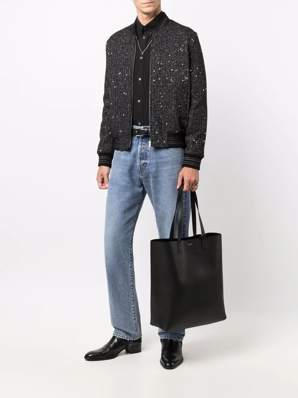 Bold Leather Tote Bag sold by Wanan Luxury product image thumbnail 5