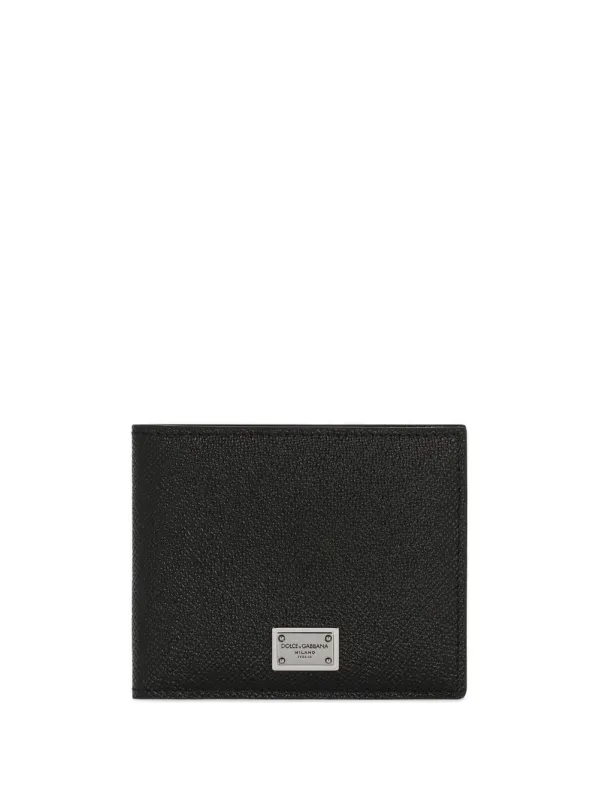 Calfskin Bi-Fold Wallet With Logo Tag made by Dolce & Gabanna