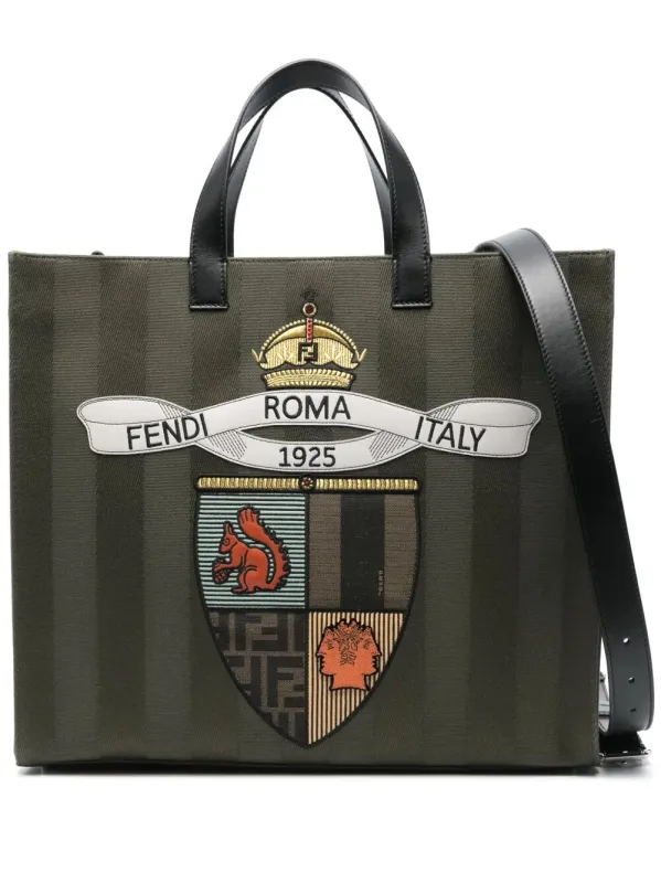 Fendi Club Pequin Canvas Shopper Bag made by Fendi