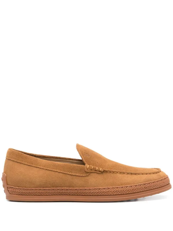 Cord Weaving Slip-On Suede Loafers made by Tod's