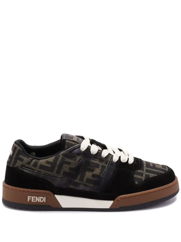 Ff Jacquard And Suede Fendi Match Sneakers made by Fendi