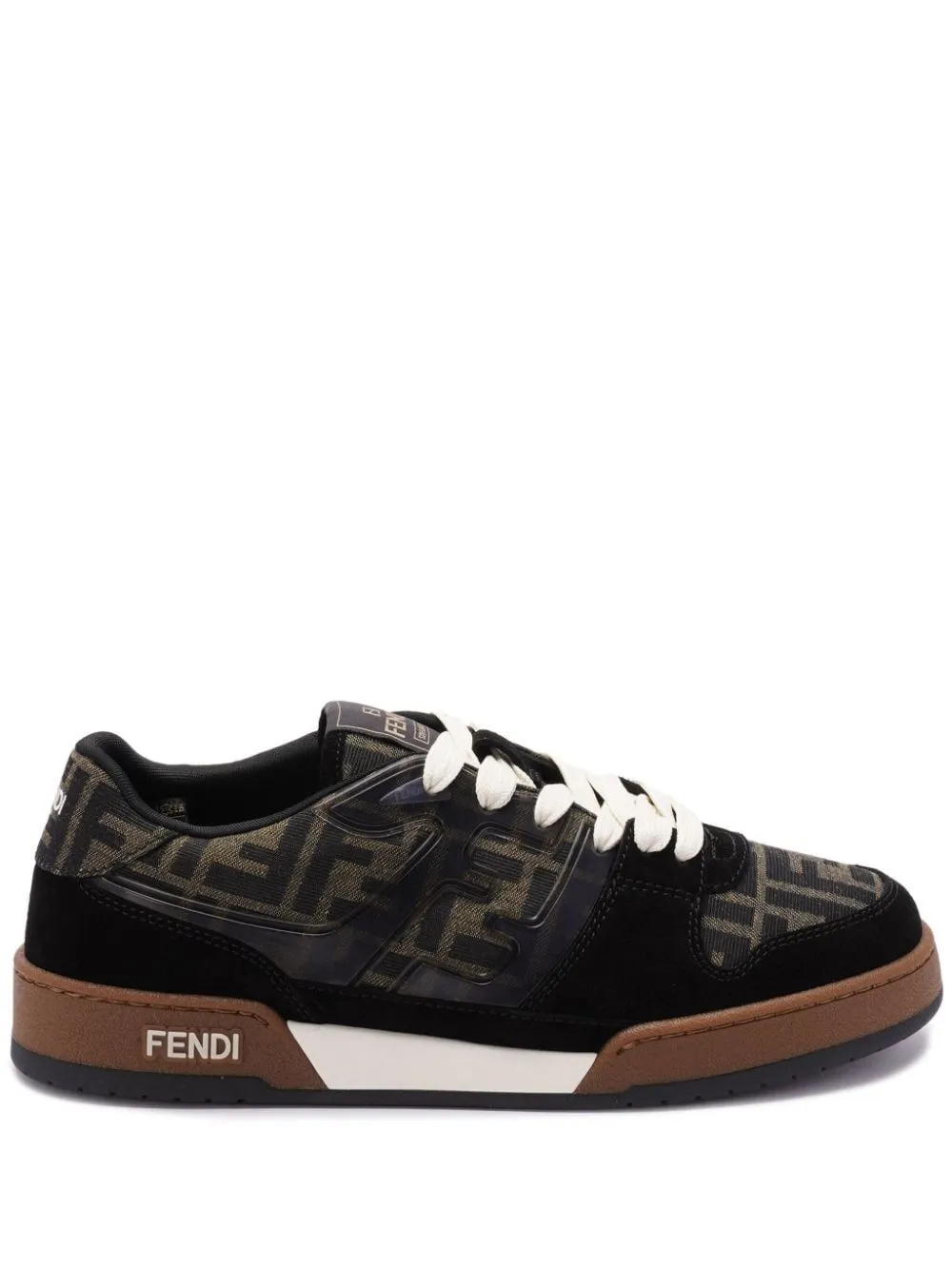 Ff Jacquard And Suede Fendi Match Sneakers sold by Wanan Luxury