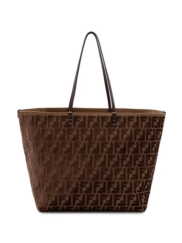 Roll Large Shopper Bag In Ff Jacquard Velvet made by Fendi