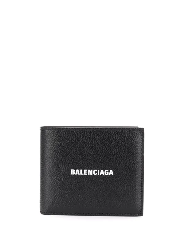 Logo-Print Squared Bi-Fold Wallet made by Balenciaga