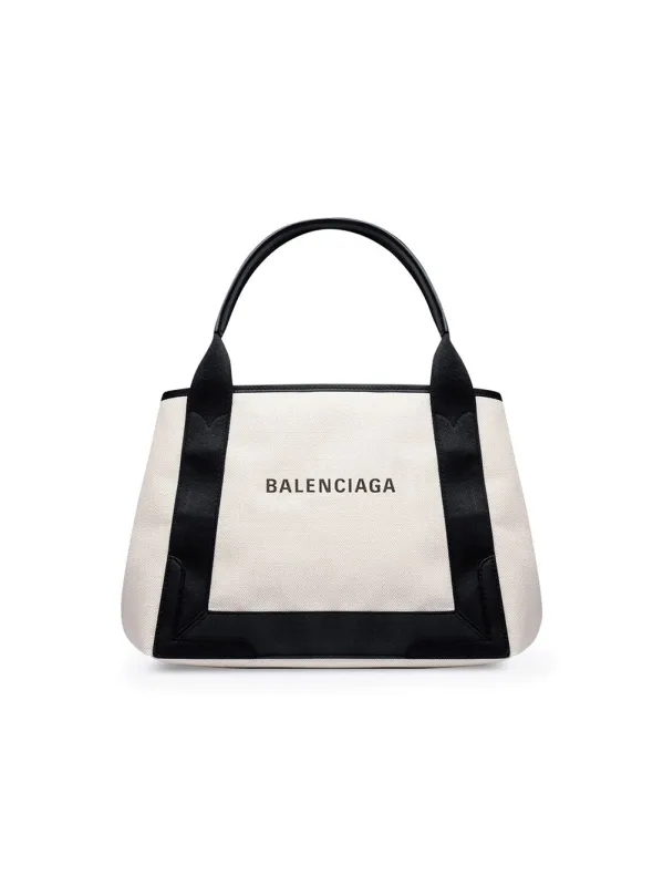 Navy Small Cabas In Cotton Canvas made by Balenciaga