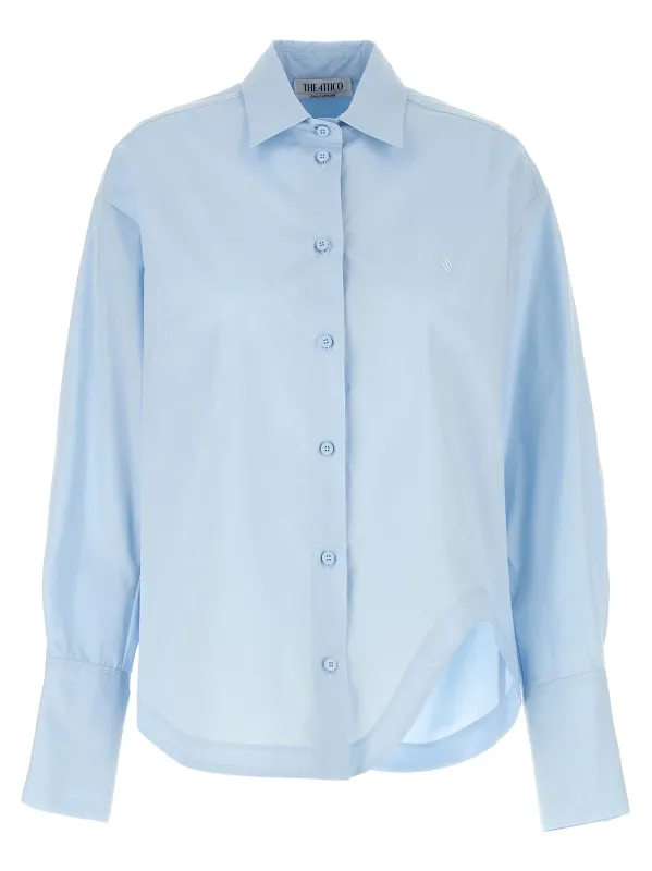Eliza Shirt And Blouse Light Blue made by The Attico