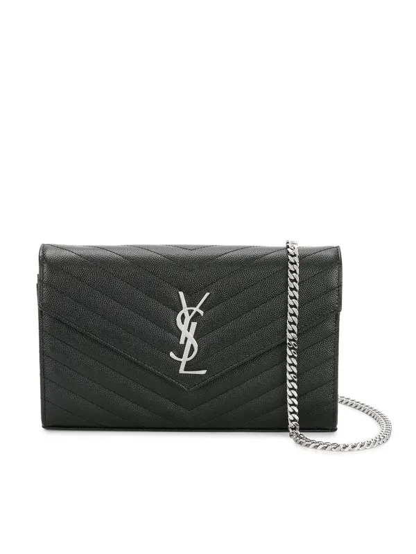 Classic Cassandre Chain Wallet In Grain De Poudre Leather made by Yves Saint Laurent