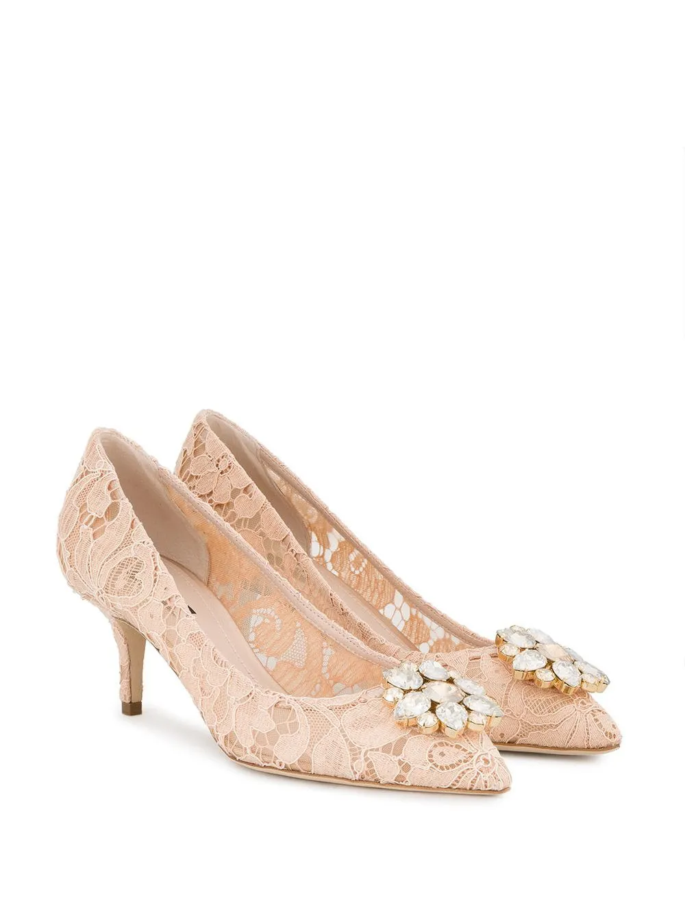 Lace Rainbow Pumps With Brooch Detailing sold by Wanan Luxury product image thumbnail 3