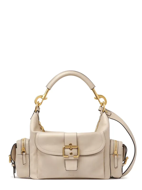 Medium Double Carry Leather Shoulder Bag made by Chloe