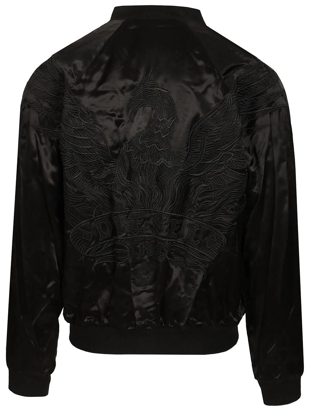 Reversible Satin Bomber Jacket Black sold by Wanan Luxury product image thumbnail 2