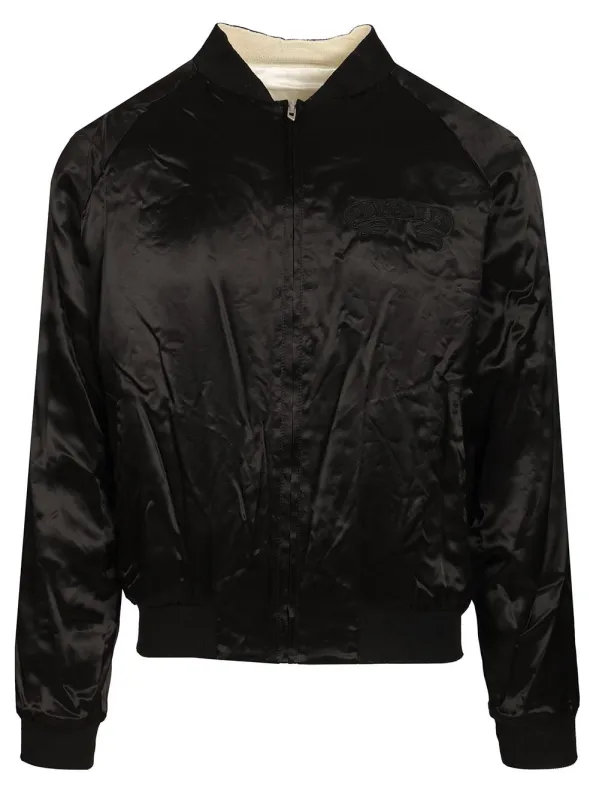 Reversible Satin Bomber Jacket Jackets Black made by Diesel