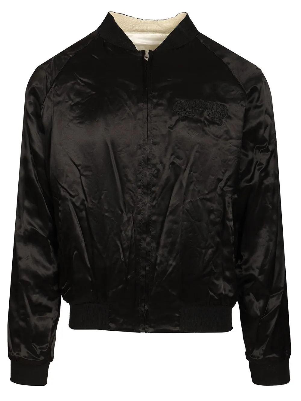 Reversible Satin Bomber Jacket Black sold by Wanan Luxury