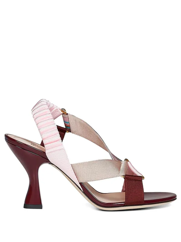 Iconic ColibrÌ Leather And Fabric Sandals made by Fendi