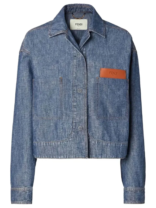 Chambray Short Jacket made by Fendi