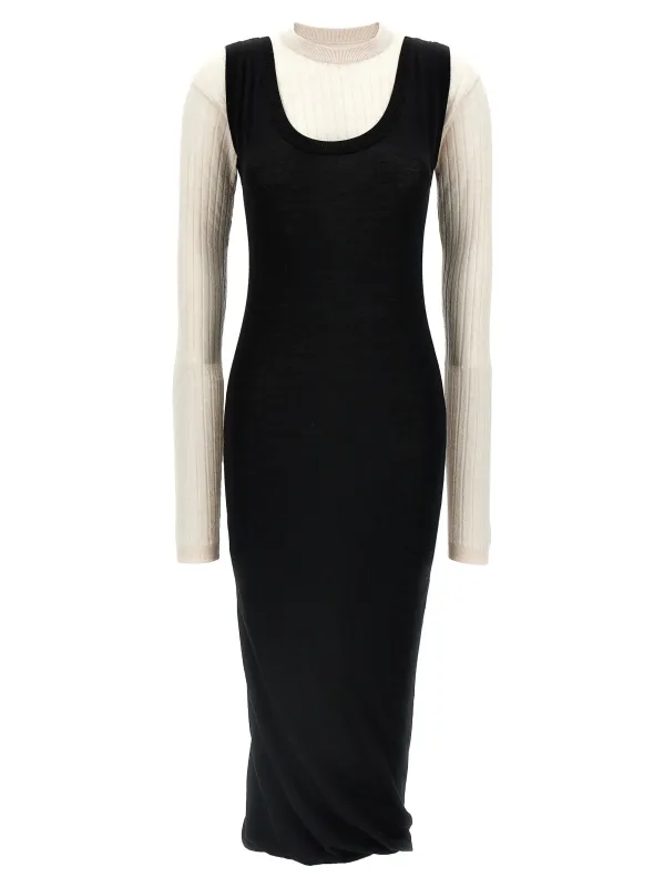 Multi-Layered Dress Dresses White/Black made by Marni