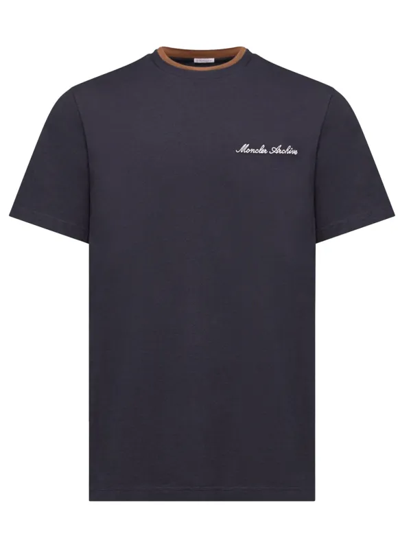 Embroidered Logo Cotton T-Shirt made by Moncler