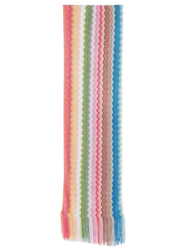 Zig-Zag Viscose Fringed Scarf made by Missoni