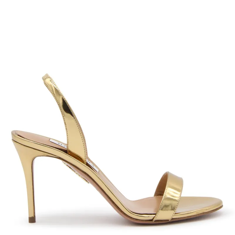 Sandals Soft Gold made by Aquazzura